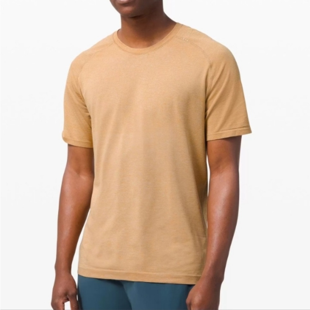 Lululemon Metal Vent Tech 2.0 Short Sleeve Silverescent Beige Gold Mens’s Size M